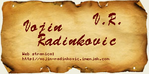 Vojin Radinković vizit kartica